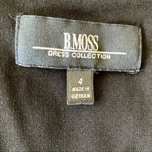 B.Moss Dress Gold Black Fit & Flare Cocktail - Picture 10 of 12